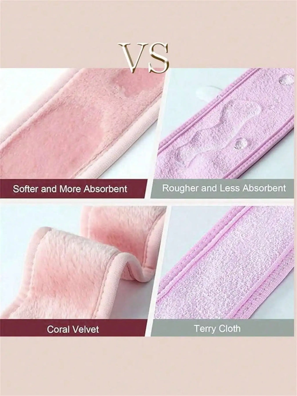 Adjustable Women's Spa Facial Headband – Shower & Makeup Use Spa Facial Headband Qme