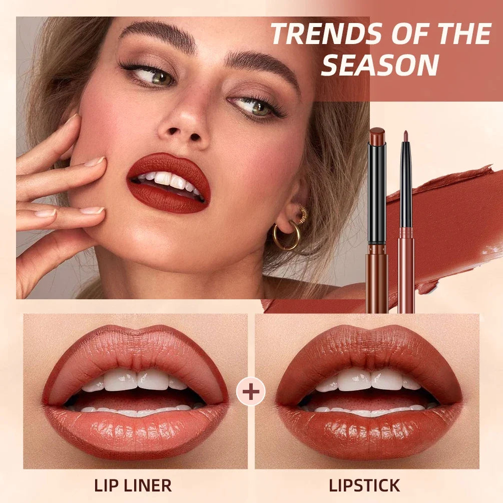 QIBEST 12 Colors Nude Waterproof Lip Liner Pencil Set Lip Liner Pencil Set Qme