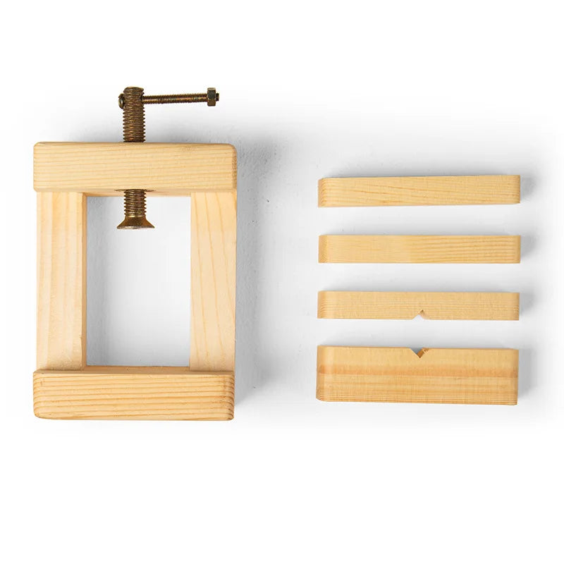 Carving Bed Seal Stamp Holder – Adjustable Pine Wood Engraving Clamp Engraving Clamp Qme