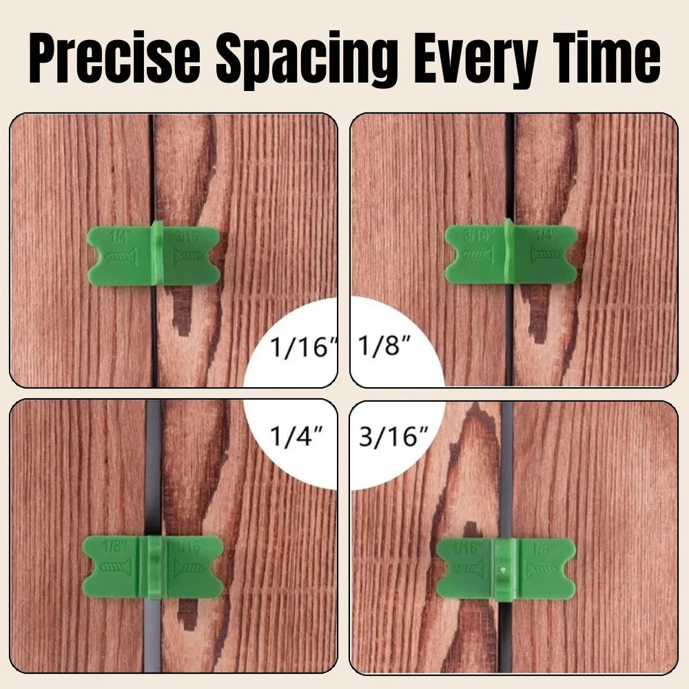 Deck Spacer Tool Set – 4 Gap Sizes for Wood & Composite Decking Deck Spacer Tool Qme