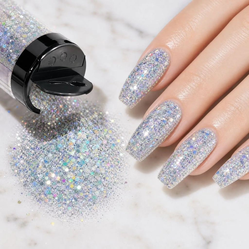 Fine Gold Foil Glitter Flakes – Body, Face, Nails & DIY Crafts Craft Glitter Flakes Qme