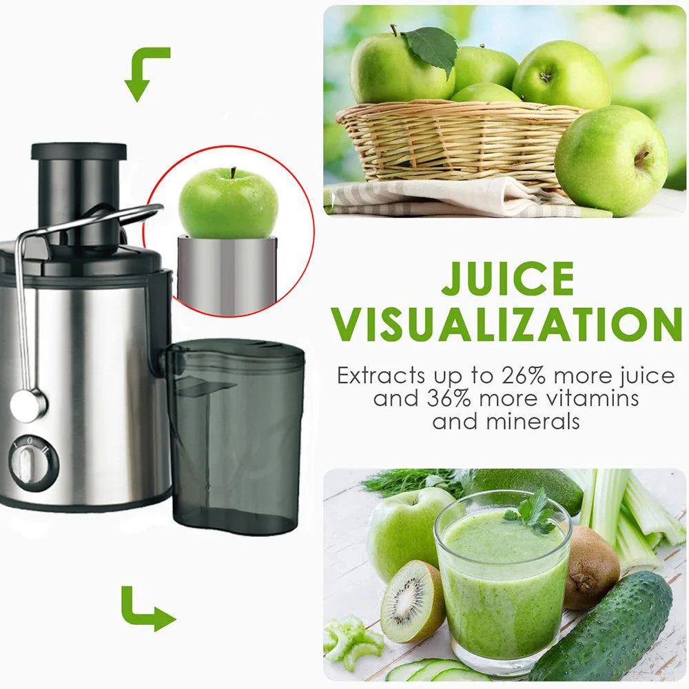 HAOYUNMA 400ML Automatic Fruit & Vegetable Juicer – No Filter Automatic Juicer Qst