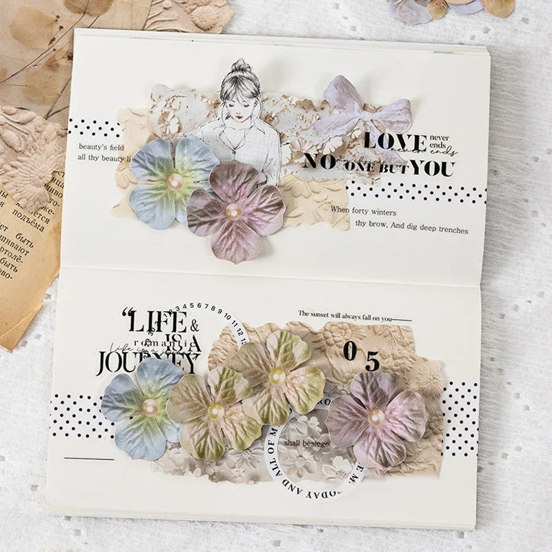 Vintage Distressed Floral Scrapbook Paper | Junk Journal Scrapbook Paper Qme