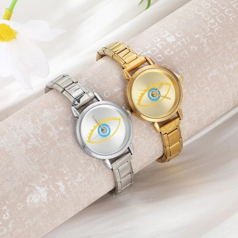 Women's Luxury Analog Watch – Gold & Silver Round Dial Women's Analog Watch Qme