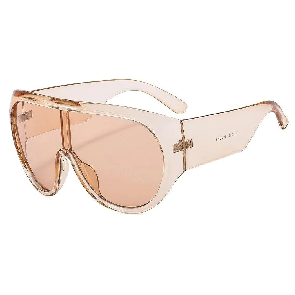 Oversized Square Sunglasses UV400 Protection – Vintage Style Oversized Sunglasses Qme Style E
