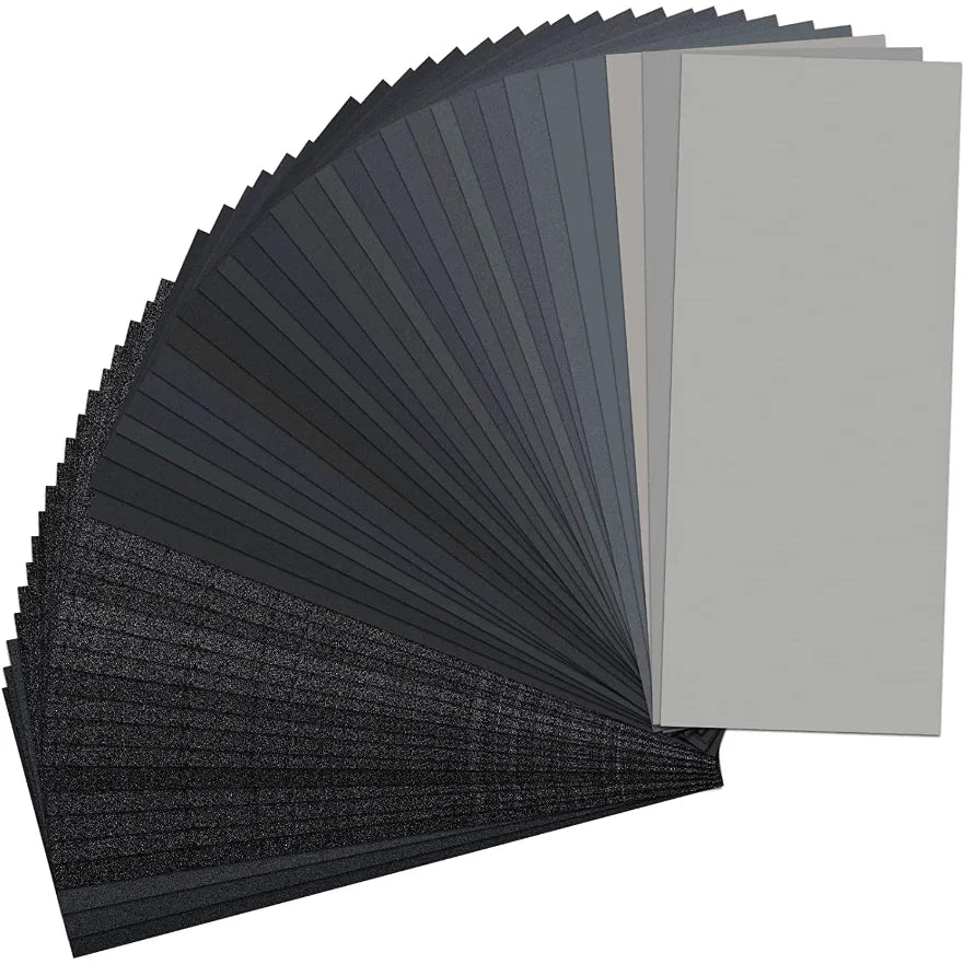 Wet & Dry Sandpaper Set – Wood, Metal & Auto Finishing Sandpaper Set Qme 42pcs