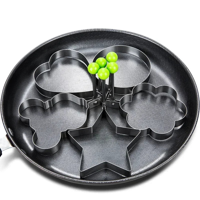 Stainless Steel Heart Egg Mold & Pancake Maker Ring Egg & Pancake Mold Qme