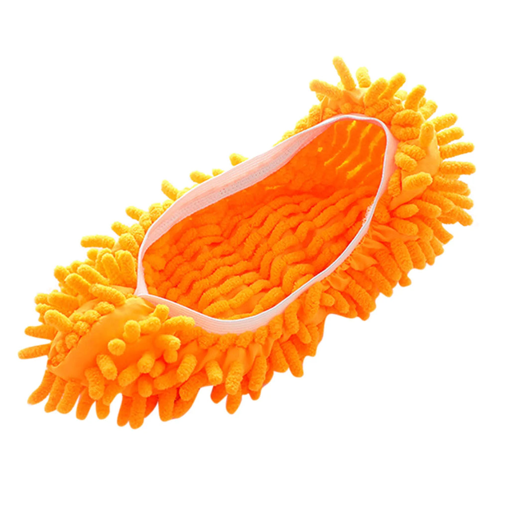 Microfiber Mop Slippers – Floor Cleaning & Polishing Shoes Floor Mop Slippers Qme Orange