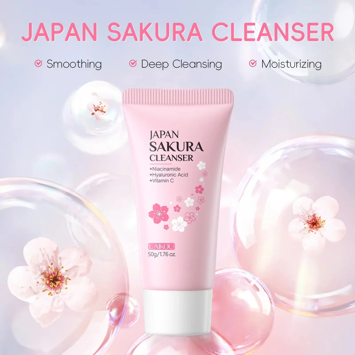 Sakura Facial Cleanser – Oil Control, Pore Cleanse & Moisture Facial Cleanser Qme