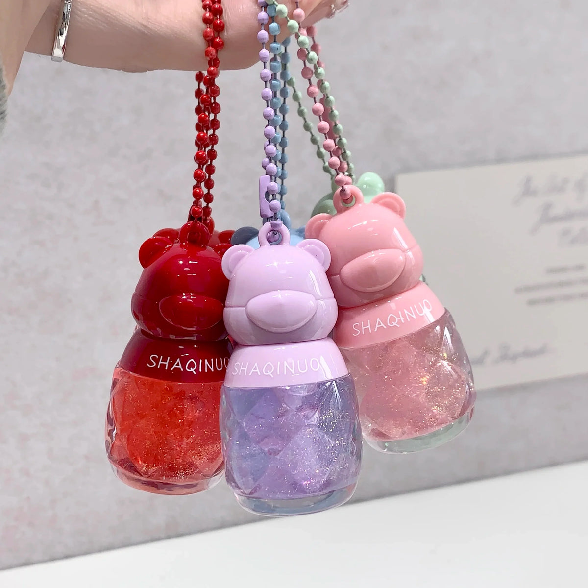 SHAQINUO Fruit-Flavored Hydrating Lip Oil Key Pendant Hydrating Lip Oil Qme