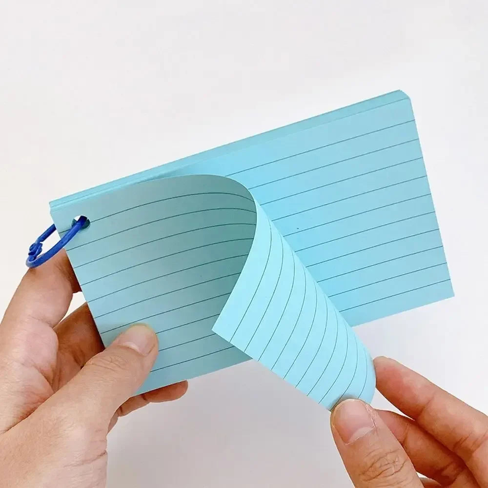 Loose-Leaf Lined Index Flash Cards – Binder Memo Book Lined Index Flash Cards Qme