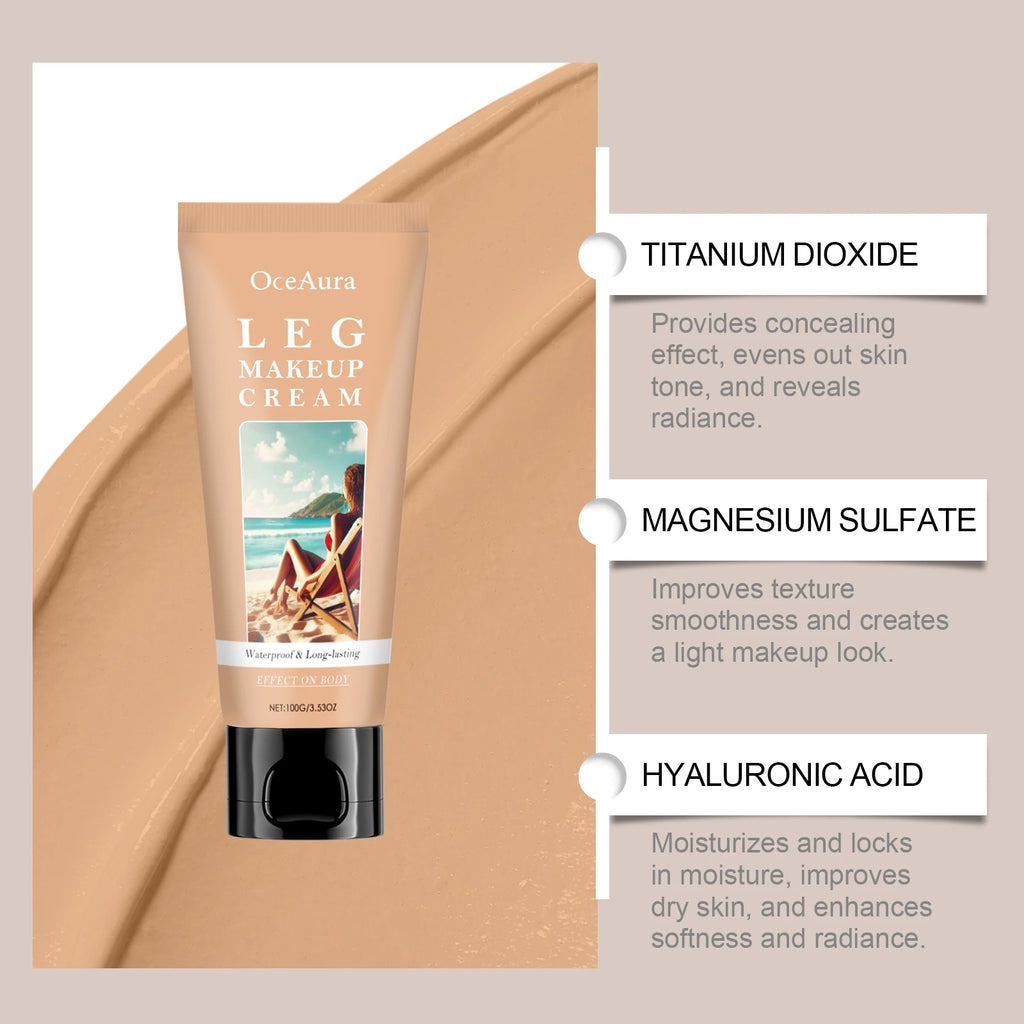 OceAura Waterproof Body Foundation – Full Coverage Leg Makeup Body Foundation Qst