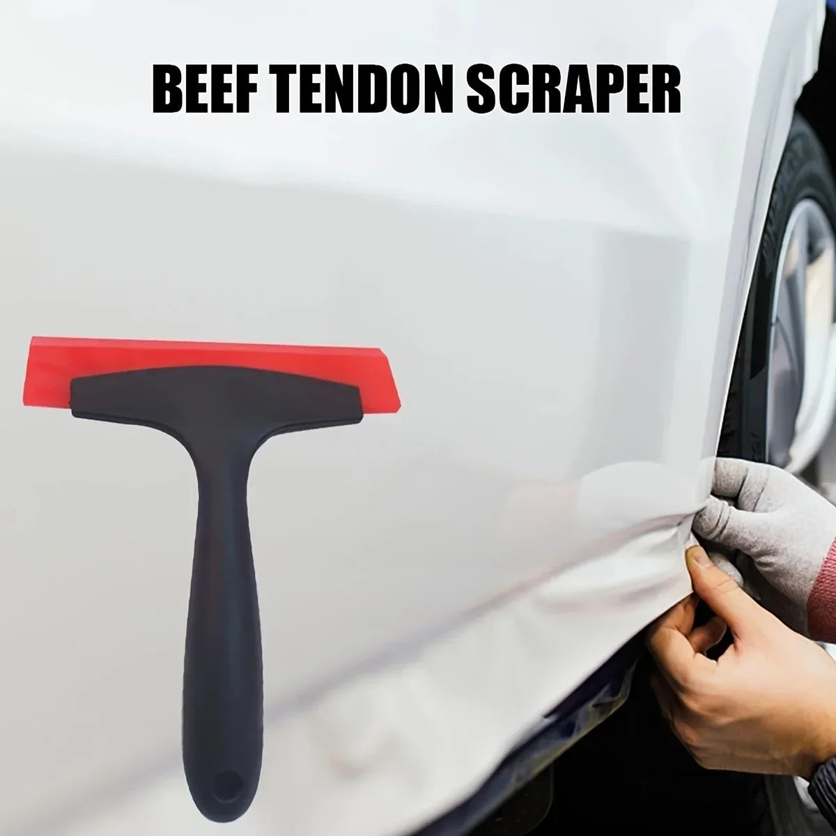 Car Window Rubber Squeegee & Ice Scraper – Black & Red Car Ice Scraper Qme