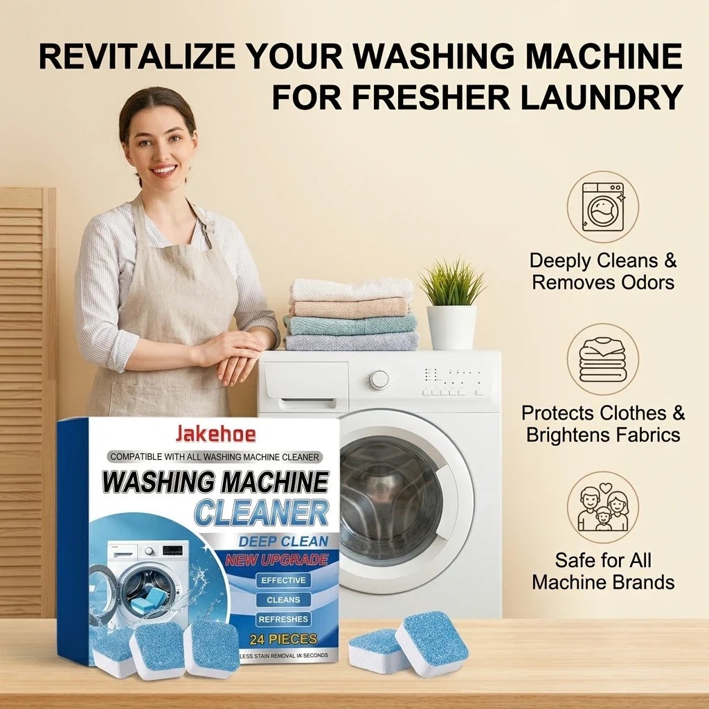 Washing Machine Cleaning Tablets – Mold, Scale & Odor Remover Washer Cleaning Tablets Qme
