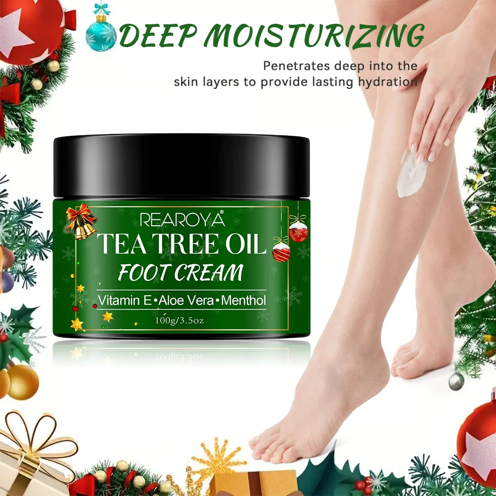 REAROYA Tea Tree Oil Foot Cream – Heel & Dry Skin Care 30g/60g Foot Cream Qst