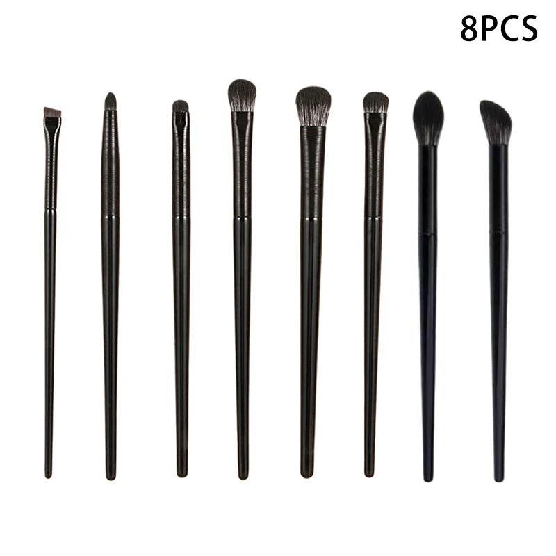 8/10 PCS Eye Makeup Brush Set – Eyeshadow, Liner & Brow Eye Makeup Brush Set Qst 8PCS