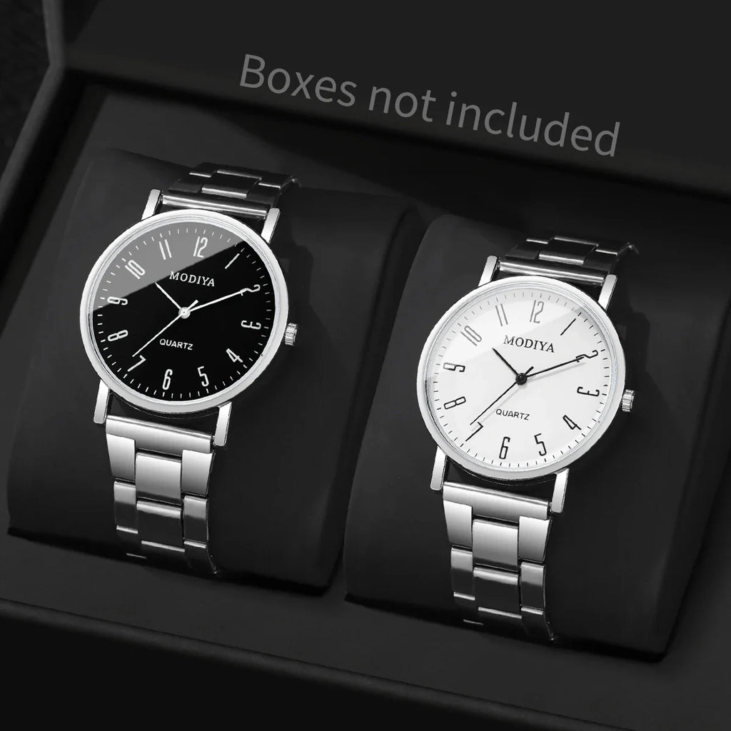 2-Pack Men's Analog Quartz Business Fashion Watches Men's Quartz Watch Qme 1