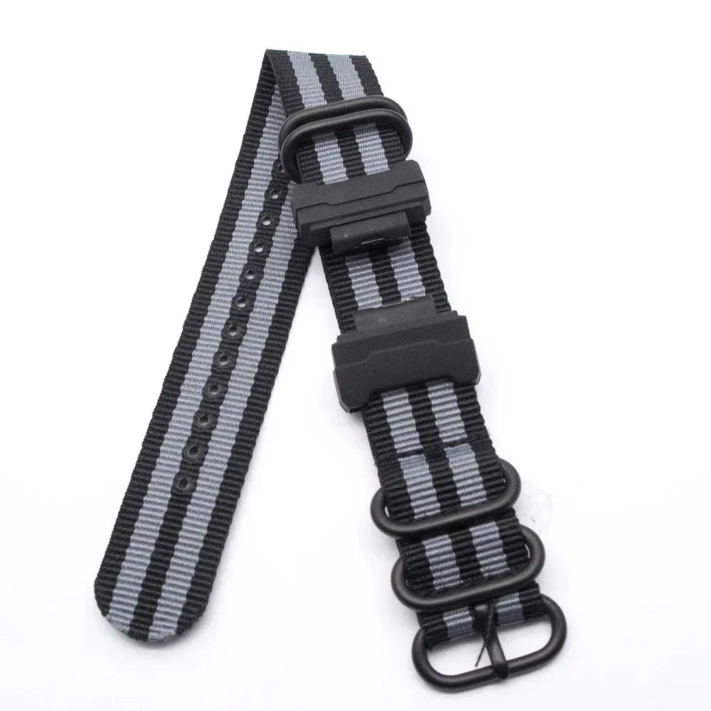 Casio G-Shock 22mm Nylon Canvas Replacement Watch Band Strap Watch Replacement Strap Qme