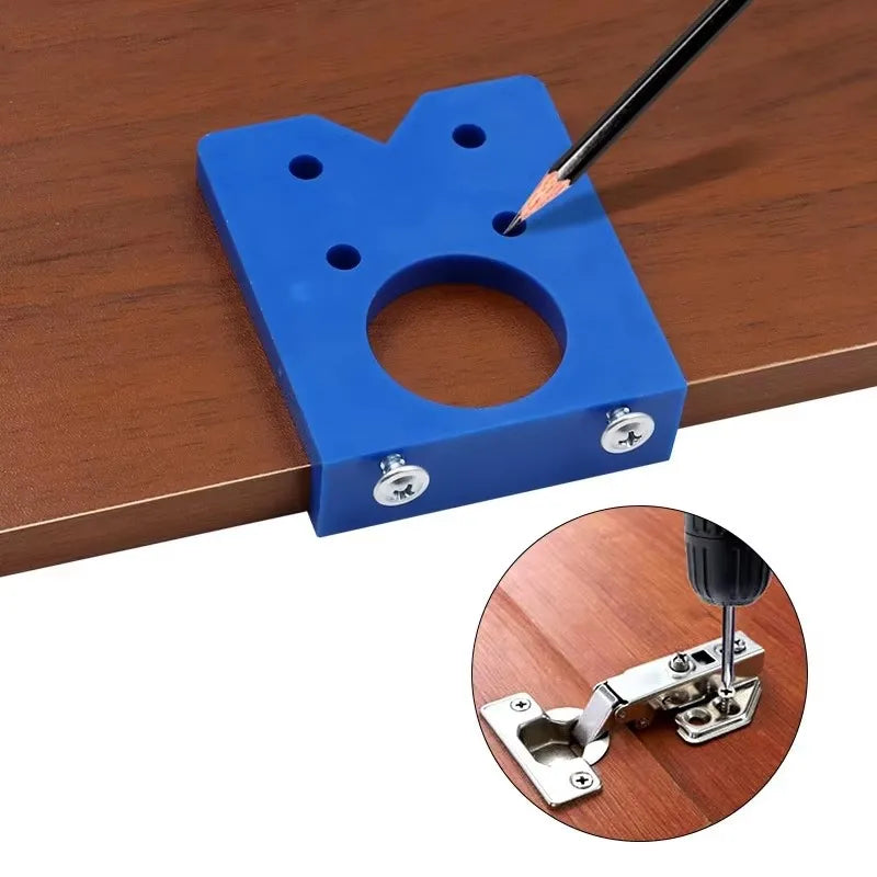 35mm Hinge Hole Drill Bit Jig | Cabinet Door Woodworking Tool Hinge Drill Bit Jig Qme