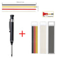 Metal Mechanical Carpenter Pencils with Sharpener | 2.8mm Mechanical Carpenter Pencil Qme 1black pen-3 refills