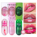 Mini Capsule Color-Change Lip Gloss Oil – Glitter & Moisturizing Lip Gloss Oil Qme B Set -3pcs