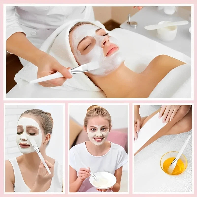 Soft Bristle Facial Mask Brush – Crystal Rod Applicator Mask Applicator Brush Qme