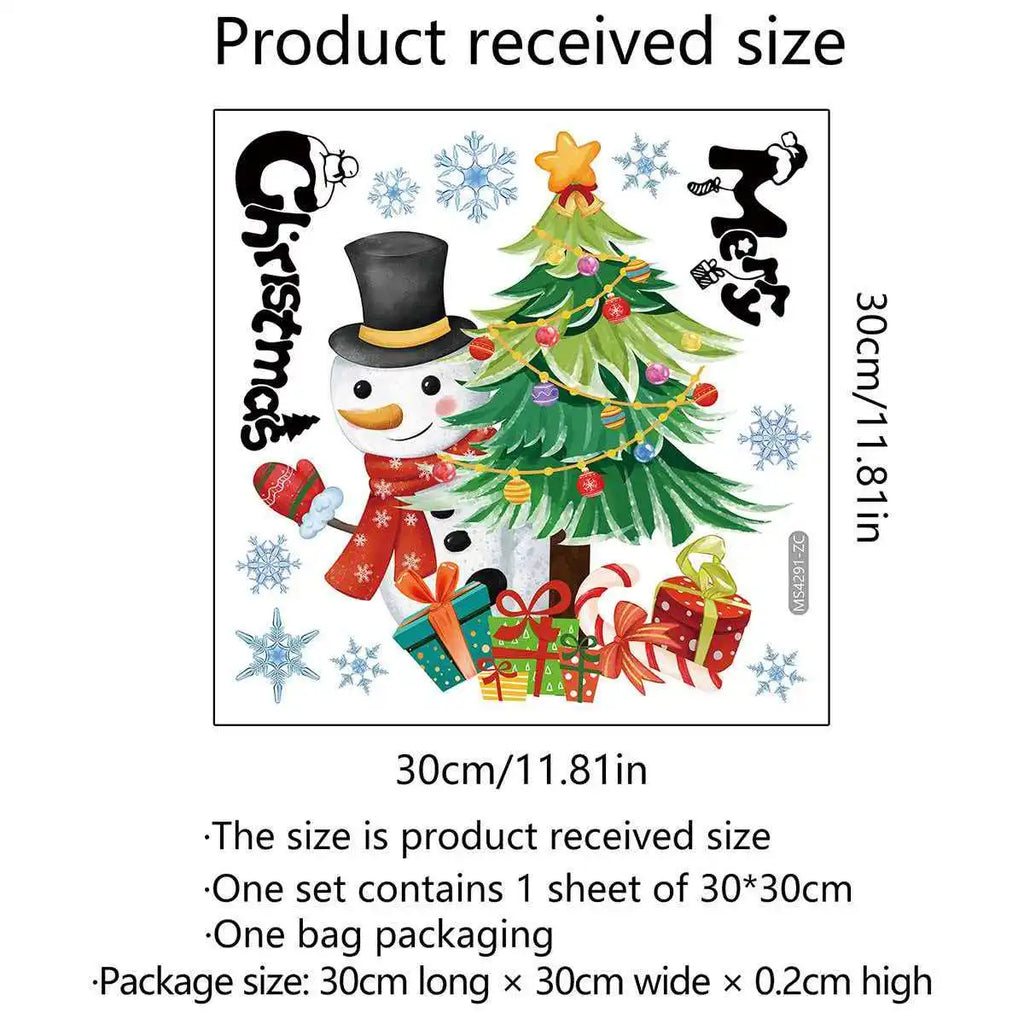 Christmas Snowman Snowflake Wall & Toilet Sticker Decals | Qme Decorative Wall Sticker Qme
