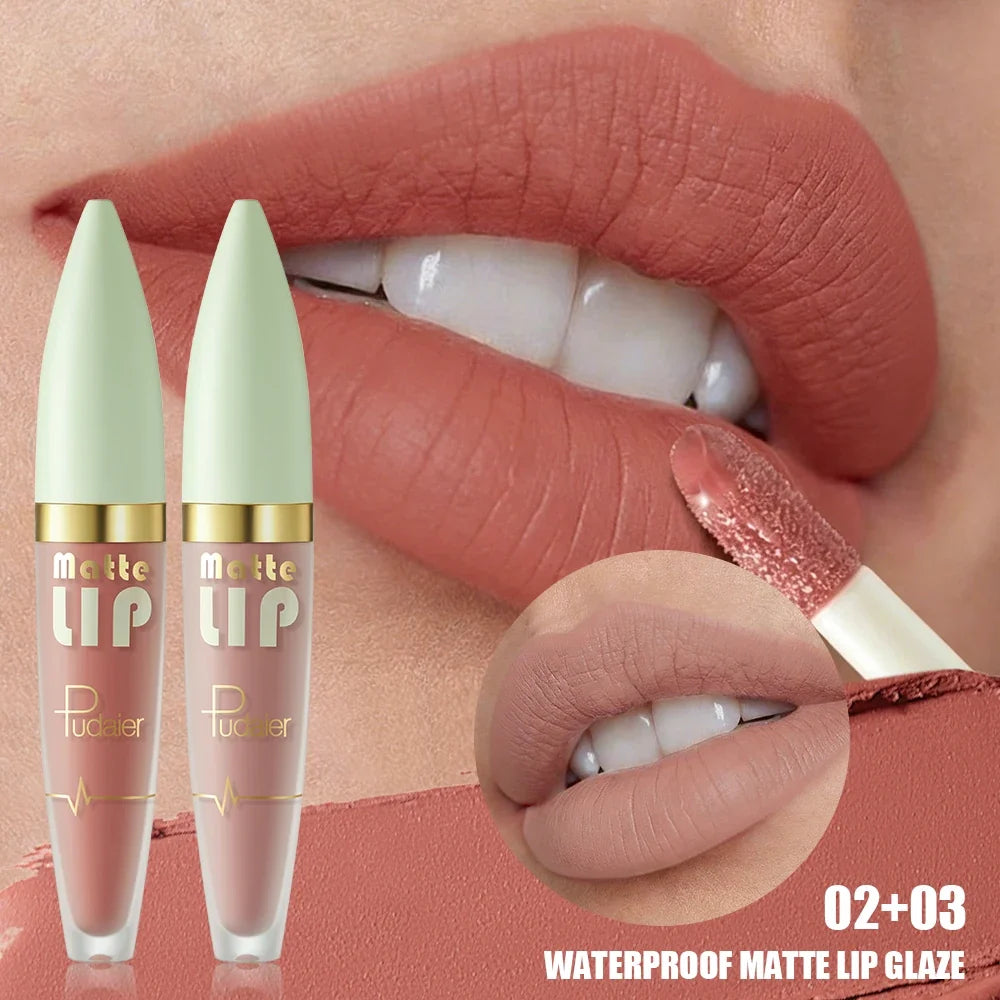 Matte Liquid Lipstick – Waterproof Long-Lasting Velvet Finish Liquid Lipstick Qme