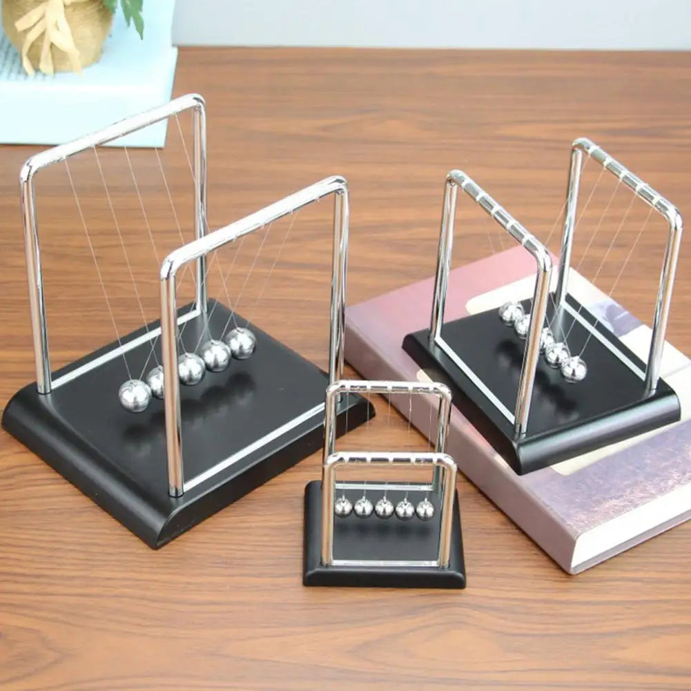 Newton's Cradle Steel Pendulum Ball – Physics Desk Toy & Gift Physics Desk Toy Qme