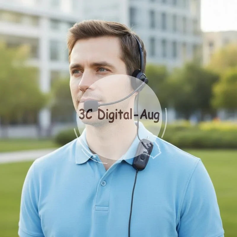 2.4G Wireless Head-Worn Microphone Set – Clear Sound Output Wireless Headset Microphone Qme