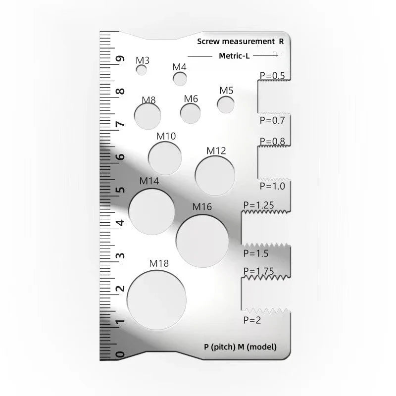 High-Accuracy Pitch Gauge – Bolt, Nut & Screw Thread Measuring Thread Pitch Gauge Qme a