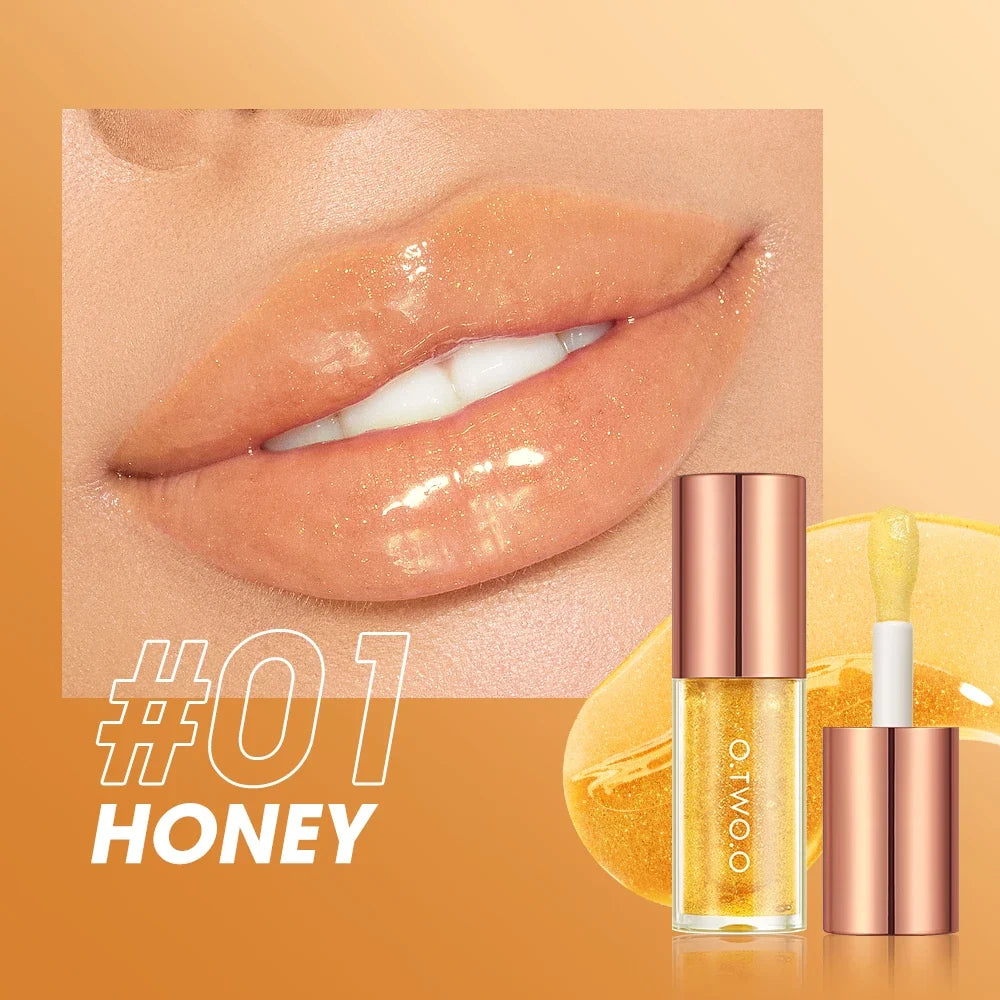 O TWO Lip Oil Gloss Plumper – Moisturizing Non-Sticky Shine Lip Oil Gloss Qme 01 China Mainland