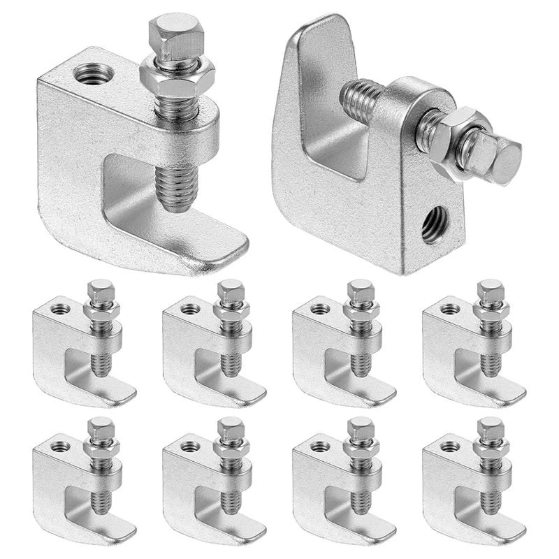 Iron Beam Clamp UNC 3/8 | 4 Jaw Vertical Pipe Support Pipe Support Clamp Qme Default Title