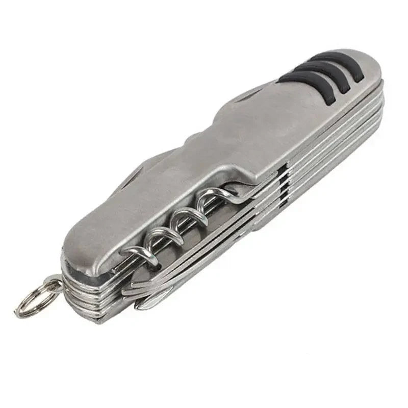 Portable Folding Pocket Knife Multifunction Outdoor Tool Folding Pocket Knife Qme silvery