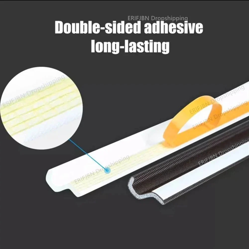 40M S-Type Acoustic Foam Sealing Strip – Waterproof Window Seal Foam Weatherstrip Seal Qme