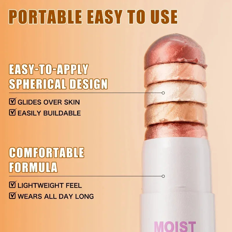 Natural Brightening Highlighter Stick – Face Contour Makeup Highlighter Stick Qme