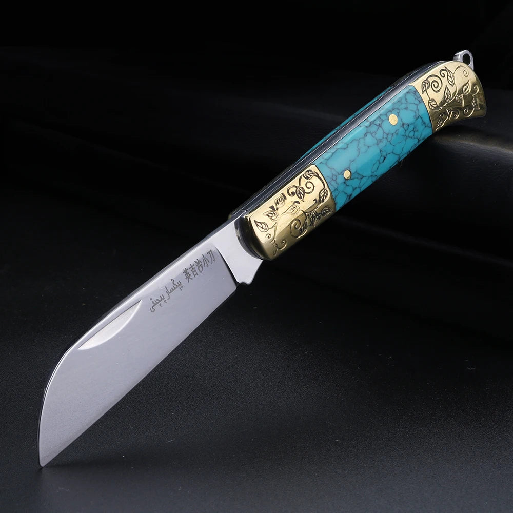 XUAN FENG Mini Folding Pocket Knife – D2 Steel EDC Keychain Folding Pocket Knife Qst A