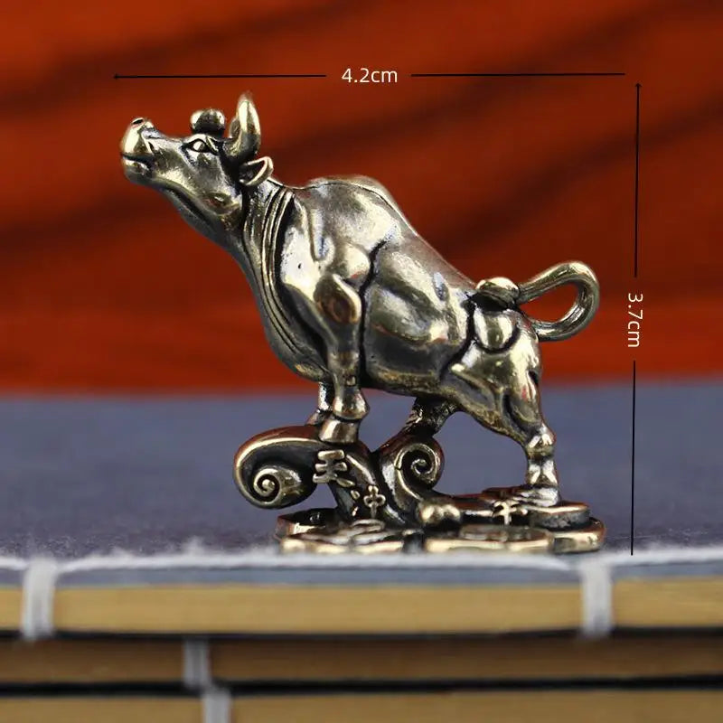 Solid Brass Elk Figurine – Retro Moose Desk Statue & Ornament Decorative Figurine Qme style 2