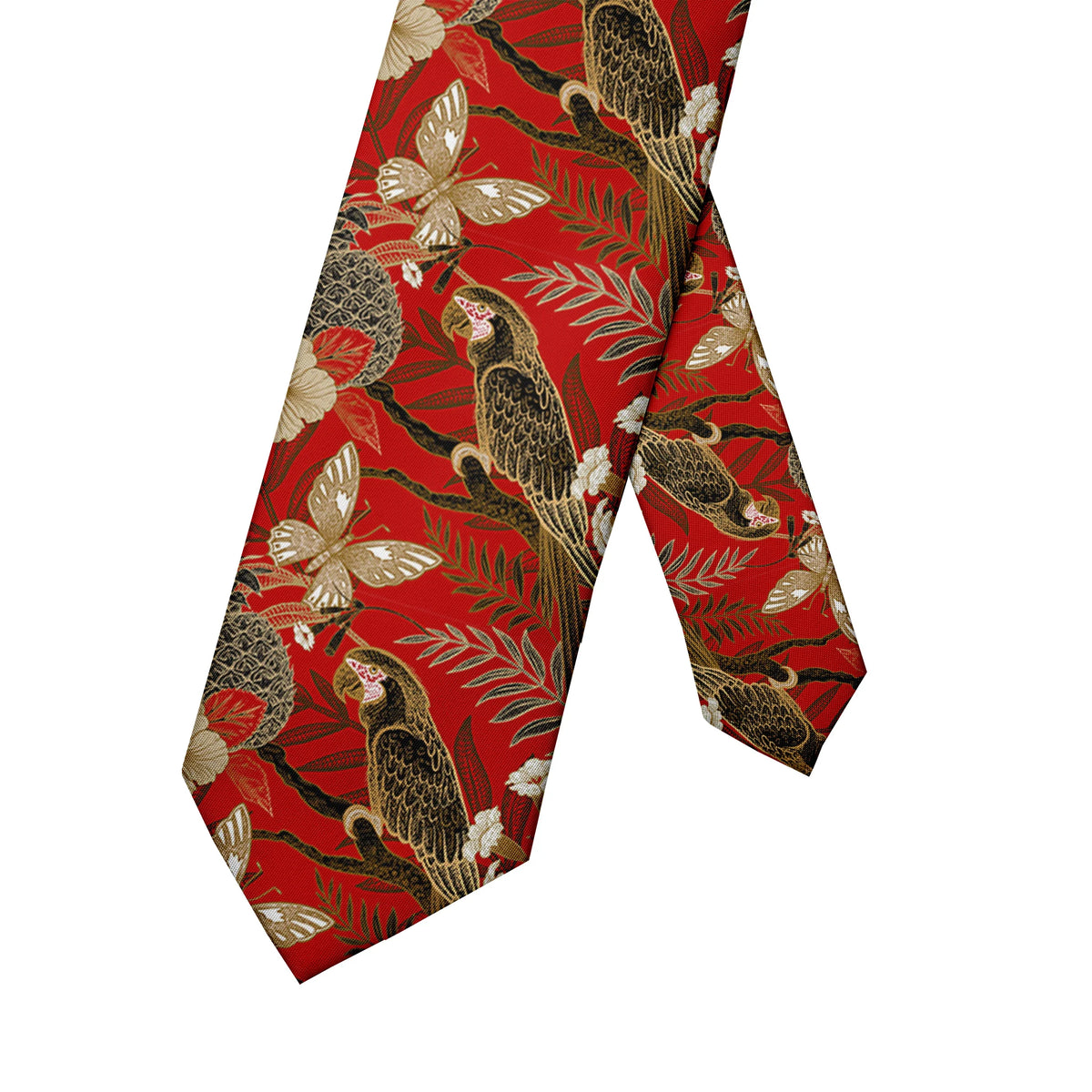 Men's Japanese Floral Necktie | 8cm Polyester Tie, 10 Colors Floral Necktie Qme