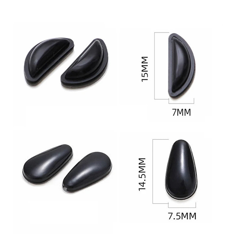 Silicone Adhesive Nose Pads for Glasses & Sunglasses – 5 Pairs Eyewear Accessories Qst