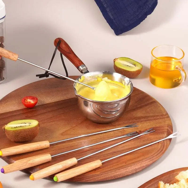 6-Piece Reusable Fondue Forks – BBQ, Grilling & Dipping Set Fondue Fork Set Qme