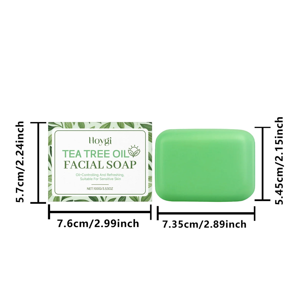 Tea Tree Oil & Glutathione Facial Soap – Oil Control & Brightening Facial Cleansing Bar Qme Tea Tree Oil