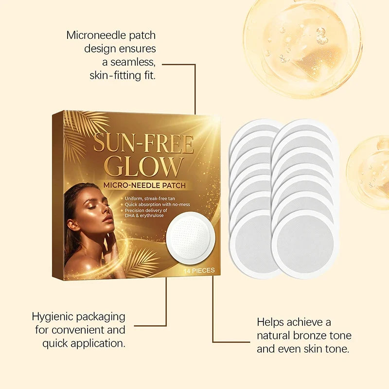 Sun Tanning Care Patches – 14pc Moisturizing Natural Bronze Tanning Skin Patches Qme