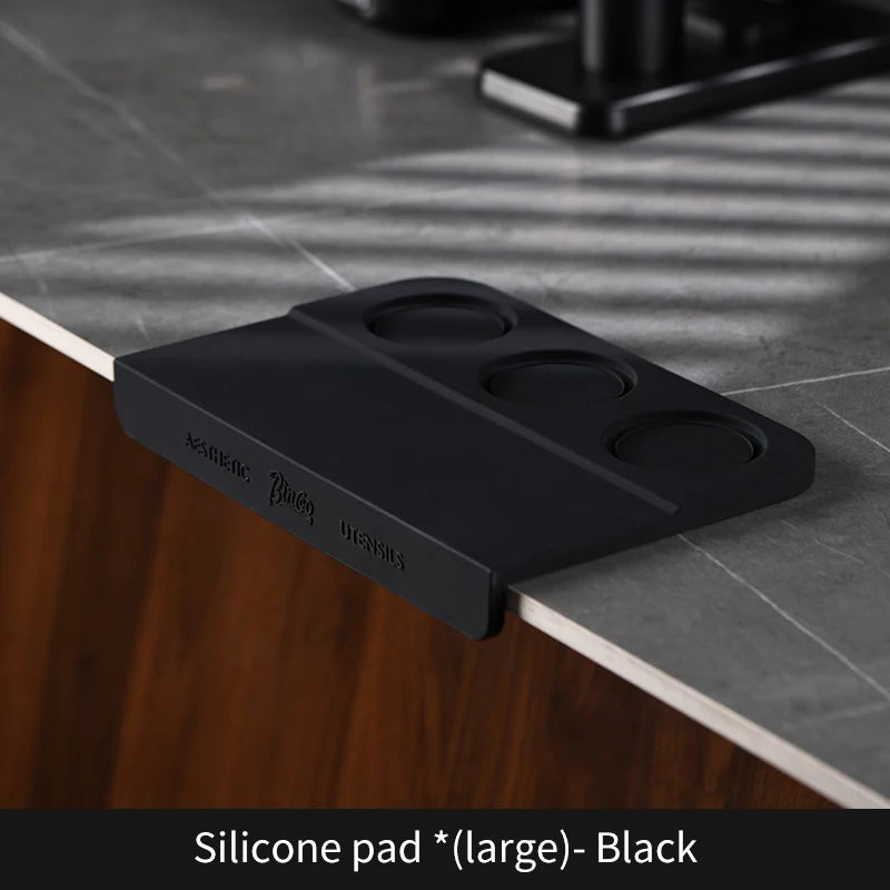 Bincoo Espresso Bar Mat – Anti-Slip Silicone Tamper & Tool Rest Espresso Bar Mat Qst Black L 1pc