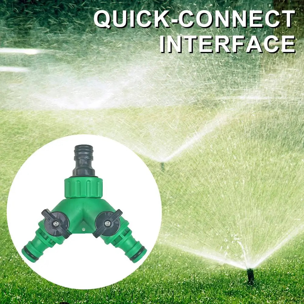 2-Way Garden Hose Splitter Connector with Shut-Off Valves Hose Splitter Connector Qme