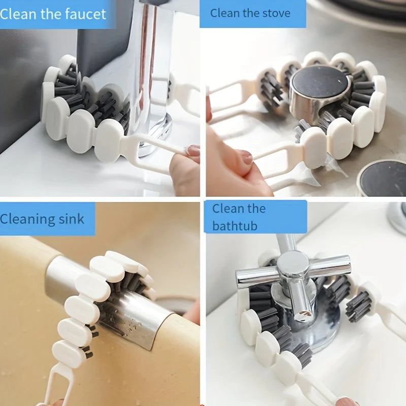 Bendable Crevice Cleaning Brush – Soft Bristle for Tub & Tile Crevice Cleaning Brush Qme
