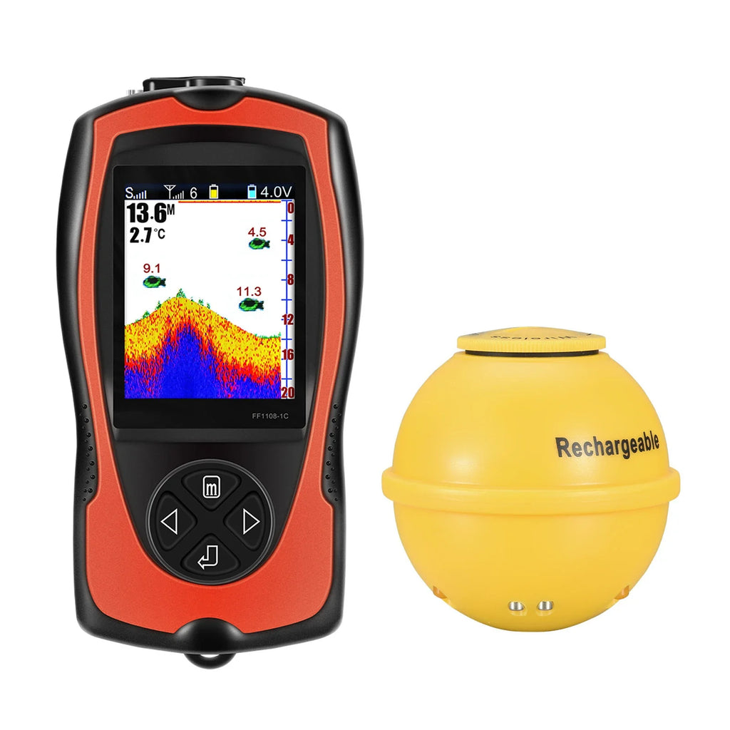 Portable Fish Finder Sonar Transducer with LCD Screen Portable Fish Finder Qme
