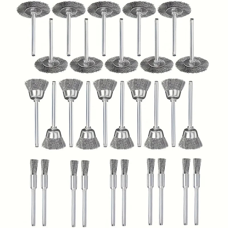 Wire Brush Brass Bit Set for Cordless Screwdriver – Rust Removal Wire Brush Bit Set Qme wire brush