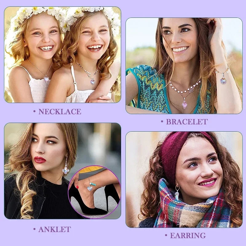 Crystal Rhinestone Pendants – Multi-Shape Jewelry Making Charms Crystal Jewelry Charms Qme