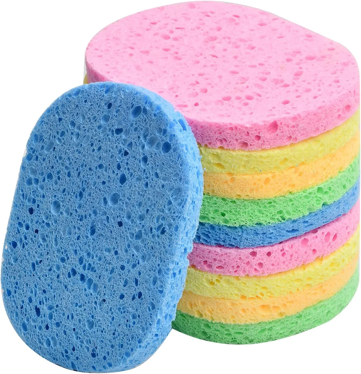 Wood Pulp Round Facial Cleansing Sponges – Soft & Gentle Facial Cleansing Sponge Qme
